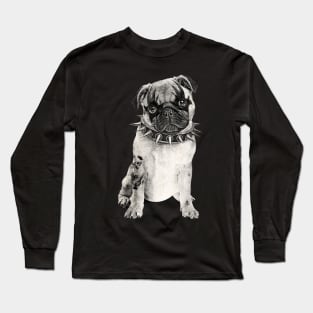 Heavy Metal Pug Long Sleeve T-Shirt